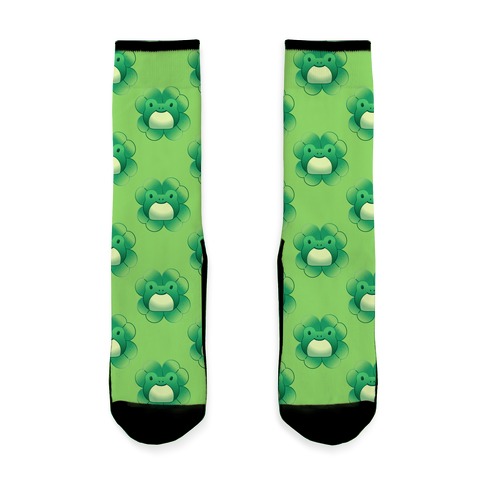 Frog Leaf Clover  Sock