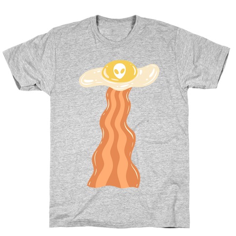 Bacon and Egg UFO Abduction T-Shirt