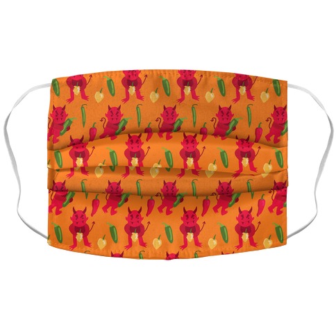 Spicy Demons Pattern Accordion Face Mask