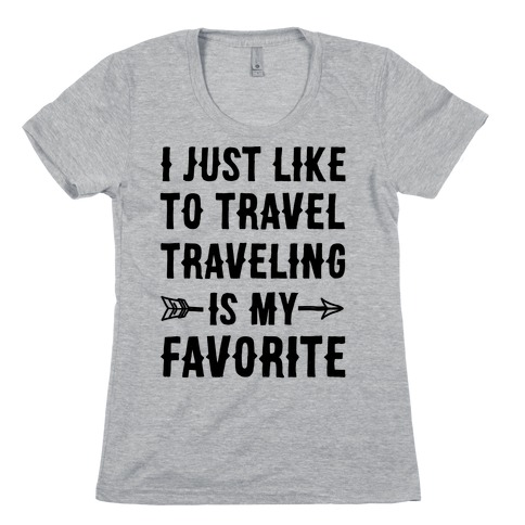 I Just Like To Travel Traveling Is My Favorite Womens T-Shirt