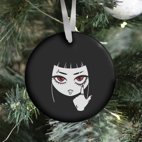 Goth Girl (face only) Ornament