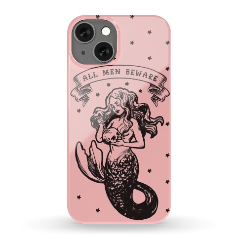 All Men Beware Vintage Mermaid Phone Case