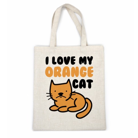 I Love My Orange Cat Casual Tote