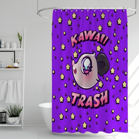 Kawaii Trash Shower Curtain