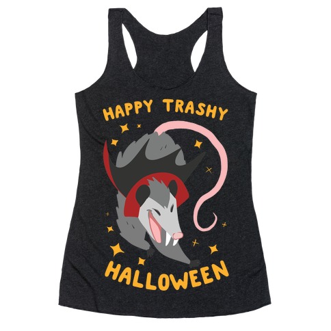 Happy Trashy Halloween Racerback Tank Top