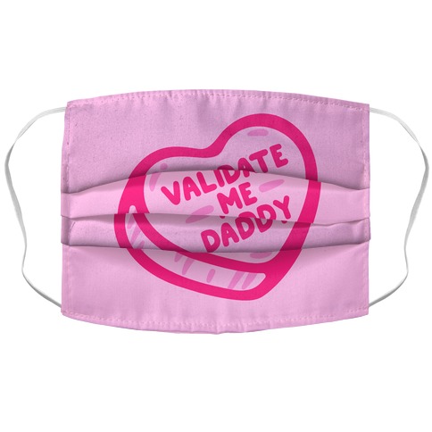 Validate Me Daddy Candy Heart Accordion Face Mask