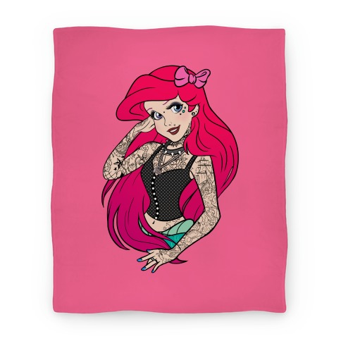 Punk Mermaid Princess Blanket
