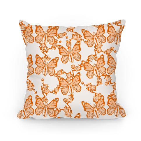 Butterfly Vagina Pattern Pillow