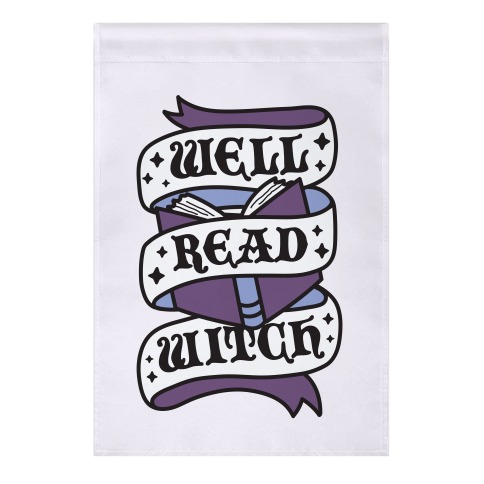 Well Read Witch Garden Flag