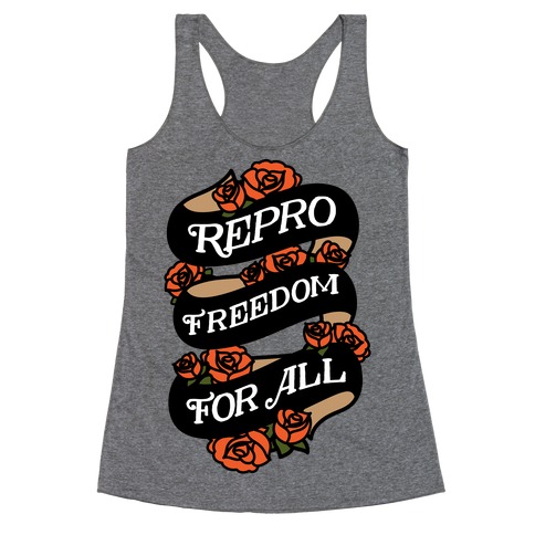 Repro Freedom For All Roses and Ribbon Racerback Tank Top