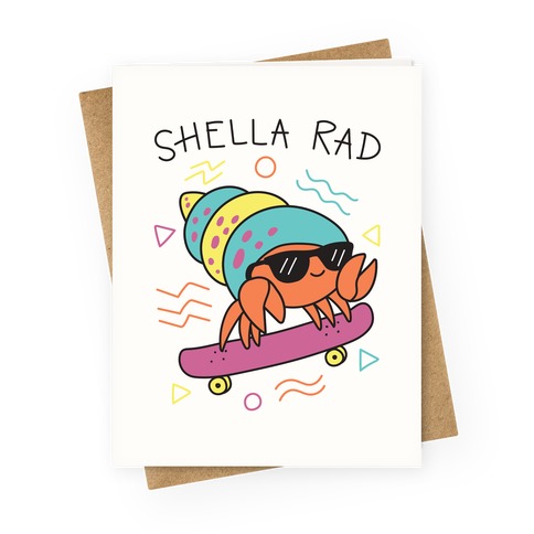 Shella Rad Crab Greeting Card
