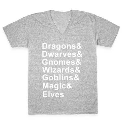 Fantasy List V-Neck Tee Shirt
