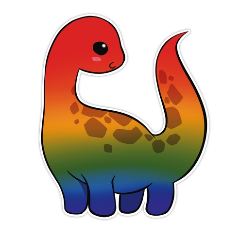 Pride-Dino Die Cut Sticker