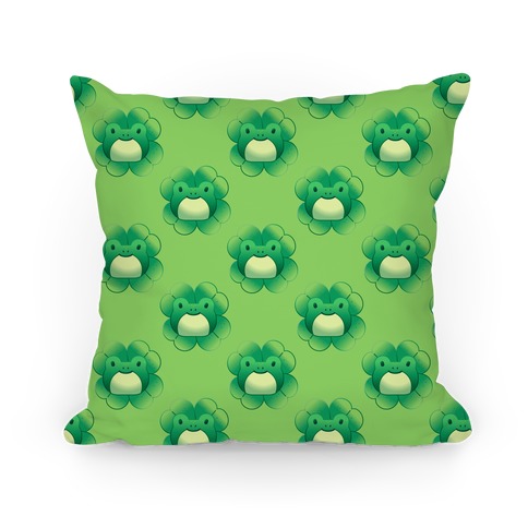 Frog Leaf Clover  Pillow