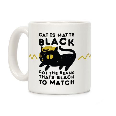 Cat is Matte Black Coffee Mug