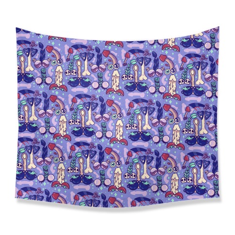 Phallic Witchy Things Pattern Tapestry