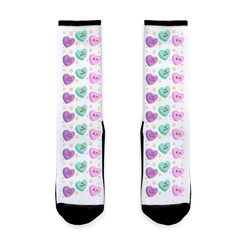 Distant Candy Hearts Sock