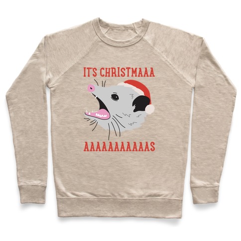 It's Christmas Screaming Opossum Pullover