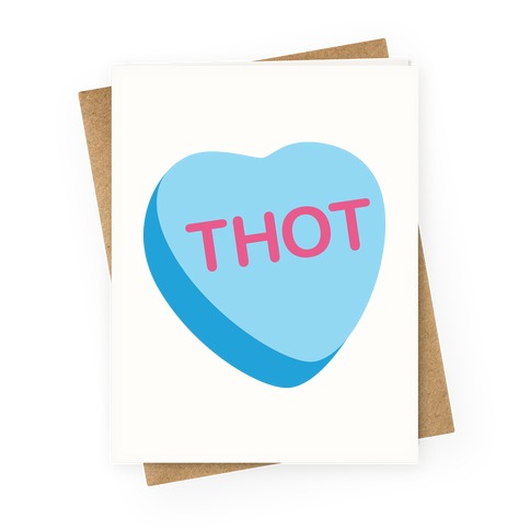 Thot Candy Heart Greeting Card