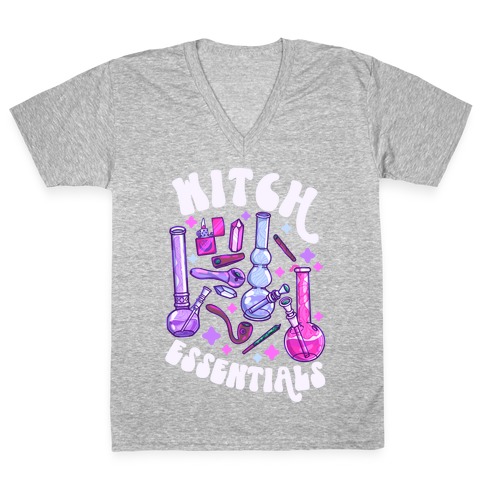 Weed Witch Essentials V-Neck Tee Shirt