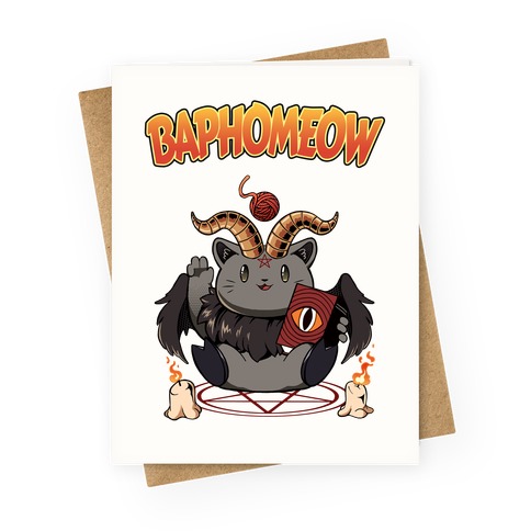 Baphomeow Greeting Card