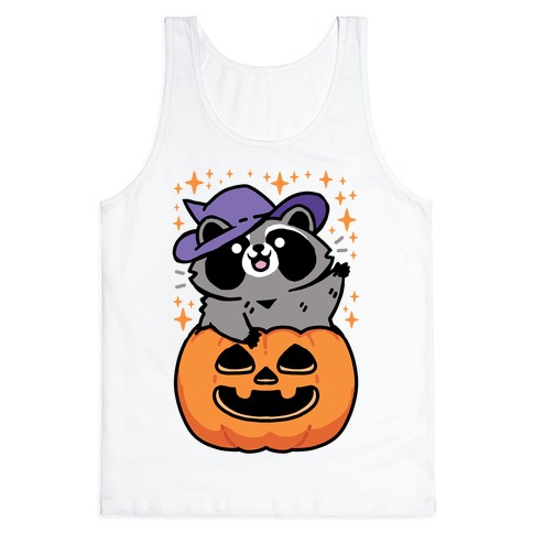 Cute Halloween Raccoon Tank Top