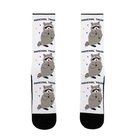 Pansexual Trash Raccoon Sock