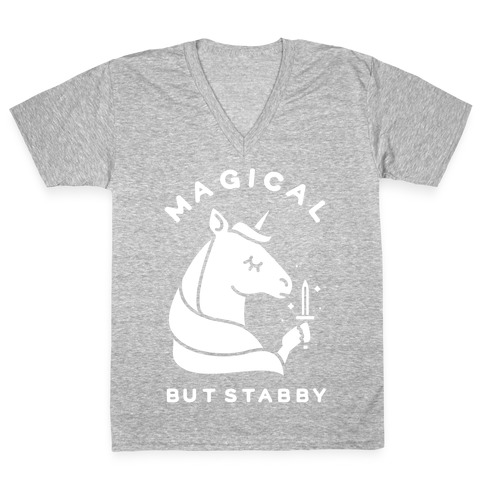 Magical But Stabby V-Neck Tee Shirt