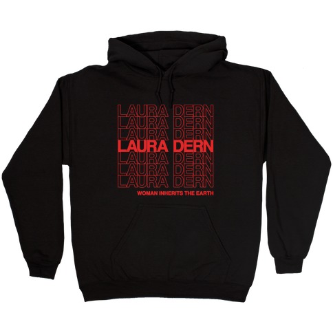 Laura Dern Thank You Bag Parody White Print Hooded Sweatshirt