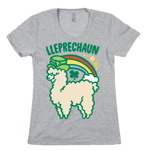 Lleprechaun Parody White Print Womens T-Shirt
