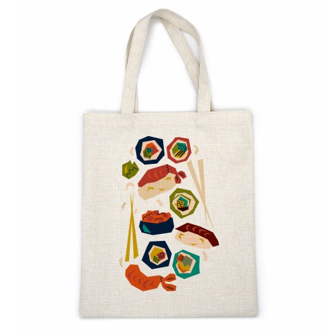 Mid-Century Modern Sushi Pattern Casual Tote