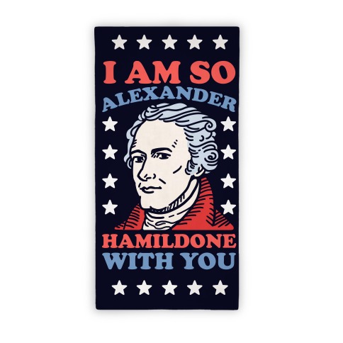 My Name is Alexander Hamilton  Musical Notes Beach Towel by