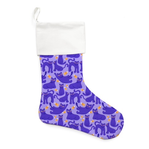 Cats And Candy Corn Pattern Stocking