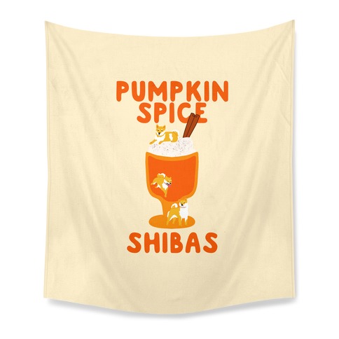 Pumpkin Spice Shibas Tapestry