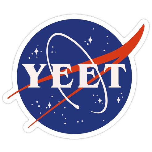 Yeet Nasa Logo Parody Die Cut Sticker