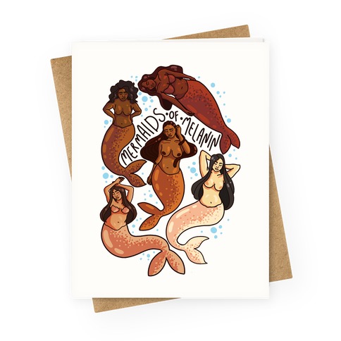 Mermaids of Melanin Greeting Card