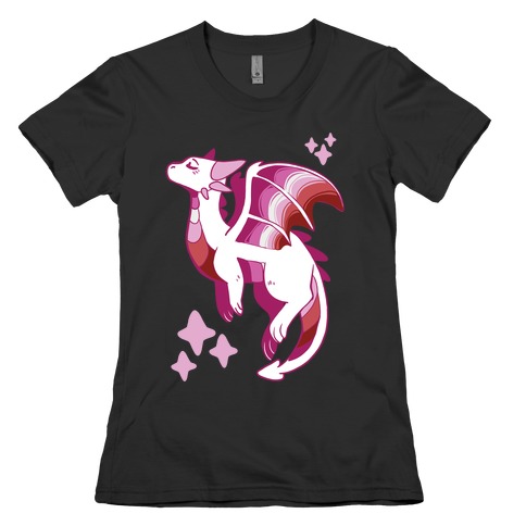 Lesbian Pride Dragon Womens T-Shirt