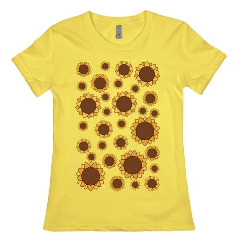 Sunflower Pattern Womens T-Shirt