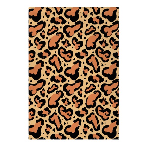 Leopard Print Penis Pattern Garden Flag
