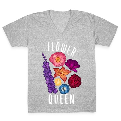 Flower Queen V-Neck Tee Shirt