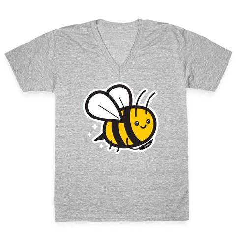 Bee With Knife V-Neck Tee Shirt