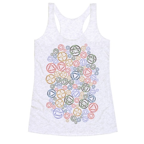 Witch's Elements Pattern Racerback Tank Top