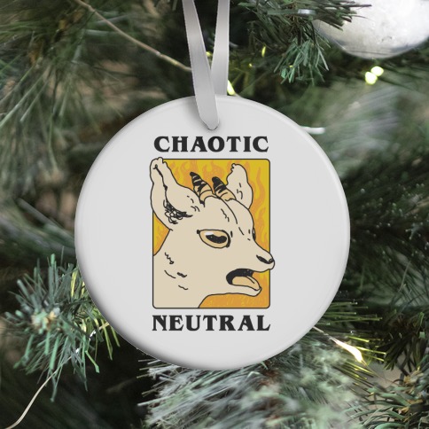 Chaotic Neutral Goat Ornament