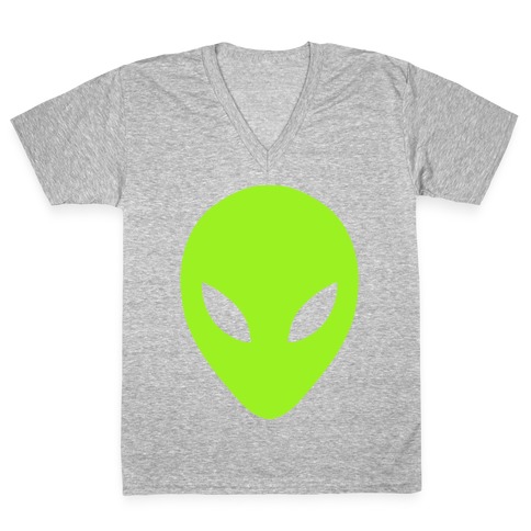 Alien Head V-Neck Tee Shirt