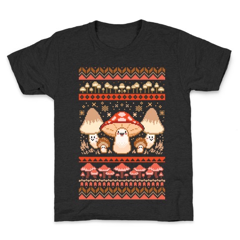 Mushroom Ugly Christmas Sweater Kids T-Shirt