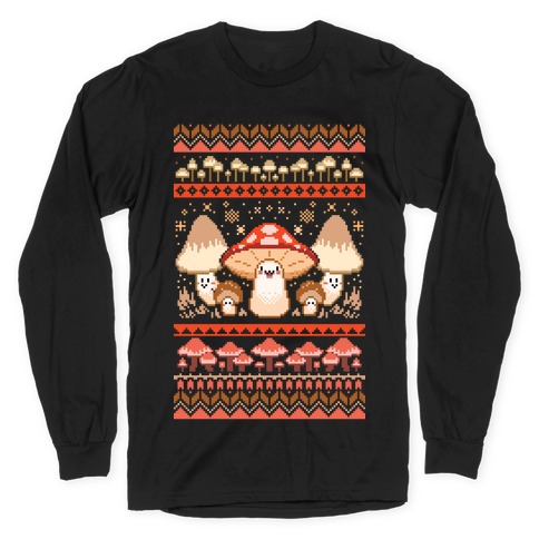 Mushroom Ugly Christmas Sweater Long Sleeve T-Shirt