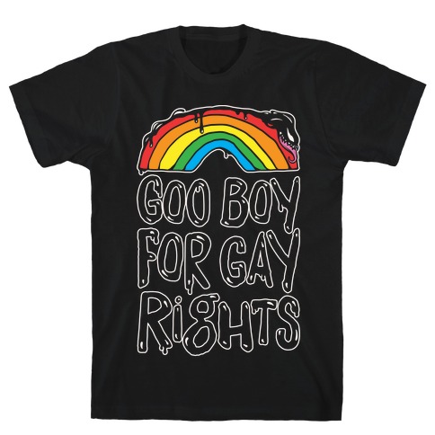 Goo Boy For Gay Rights Venom Parody White Print T-Shirt
