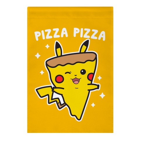 Pizza Pizza Pikachu Parody Garden Flag