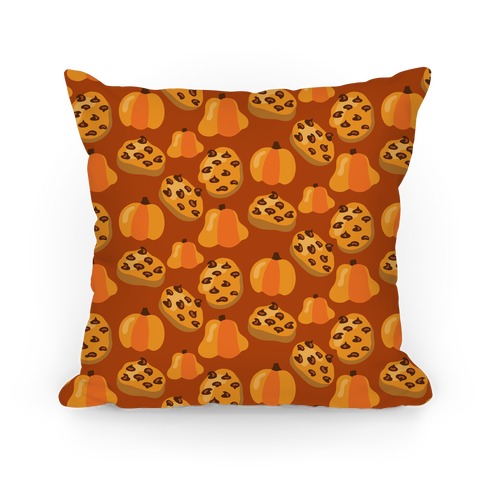 Pumpkin Chocolate Chip Cookies Pattern Pillow