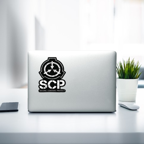 SCP Foundation Logo White Print - Scp - Sticker